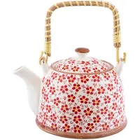 Clayre & Eef Rode Theepot 18*14*12 cm / 700 ml 6CETE0031
