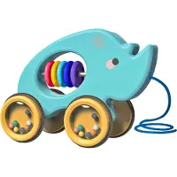 Luna Trekfiguur Olifant Junior 31,5 X 11 X 14 Cm Blauw/geel