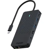 Rapoo USB-C multiport adapter, 12-in-1, grijs
