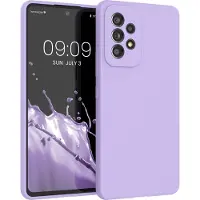 Kwmobile telefoonhoesje geschikt voor Samsung Galaxy A53 5G - Hoesje met siliconen coating - Smartphone case in lavendel