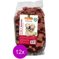 Biofood 12x 3-In-1 Koekjes Cranberry - Hondensnacks - 500g