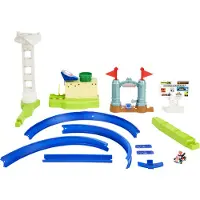 Hot Wheels Mario Kart Circuit Slam Track Set met Mario Kart voertuig, videospel geïnspireerd speelset voor kinderen en fans vanaf 3 jaar