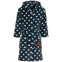 Playshoes Donkerblauwe Badjas/ochtendjas Met Hartjesprint Voor Kinderen 134/140 (9-10 Jr) - Badjassen