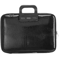 Bombata Shiny Cocco 15 inch Laptoptas - Dames - 15,6" - Glimmende Krokoprint - Zwart