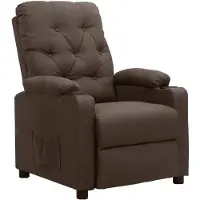 vidaXL Fauteuil verstelbaar stof bruin