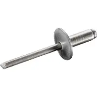 Goebel - 250 x Blindklinknagels (Ø x L) 5 x 18 mm - Alu Aluminium AlMG 5,0 / RVS A2 - Grote kop - STANDARD - 7022150180 - Popnagel