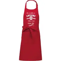 Kariban Awesome 35 year - 35 jaar cadeau - keukenschort - BBQ schort - verjaardag - rood