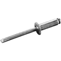 Goebel - 500 x Blindklinknagels (Ø x L) 5 x 14 mm - Alu Aluminium AlMG 5,0 / RVS A2 - Vlakke kop - STANDARD - 7020150140 - Popnagel