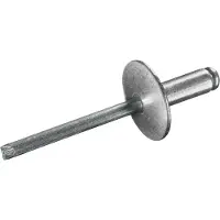 Goebel - 500 x Blindklinknagels (Ø x L) 4 x 8 mm - Alu Aluminium AlMG 3,5 / Staal verzinkt - Grote kop - STANDARD - 7072140800 - Popnagel
