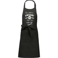 Kariban Awesome 40 year - 40 jaar cadeau - keukenschort - BBQ schort - verjaardag - chique grijs