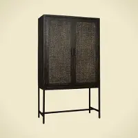 Tower Living Carini Cabinet black 2 drs. 110x45x190 (Zwart, 110x190x45cm)