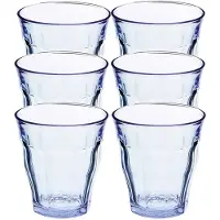 Duralex 16x Drinkglazen/waterglazen blauw Prisme 275 ml - Drinkglazen