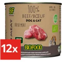 Biofood 12x Organic 100% Rund voor hond en kat - 400g