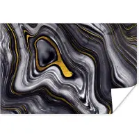 PosterMonkey Poster Stenen - Agaat - Geode - Marmer - 90x60 cm