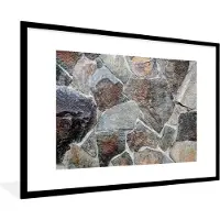 PosterMonkey Fotolijst incl. Poster - Muren - Stenen - Robuust - 120x80 cm - Posterlijst