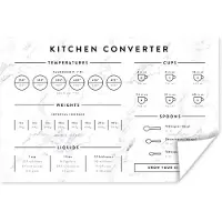 PosterMonkey Poster Keuken - Handleiding - Marmer - 120x80 cm