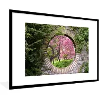 PosterMonkey Fotolijst incl. Poster - Doorkijk - Sakura - Bloesem - Japans - 90x60 cm - Posterlijst