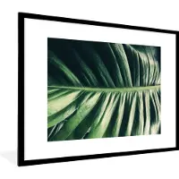 PosterMonkey Fotolijst incl. Poster - Bladeren - Tropisch - Jungle - 80x60 cm - Posterlijst