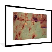 PosterMonkey Fotolijst incl. Poster - Vintage - Roest - Staal - IJzer - 120x80 cm - Posterlijst