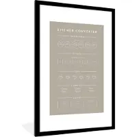 PosterMonkey Fotolijst incl. Poster - Keuken - Handleiding - Bakken - Koken - 80x120 cm - Posterlijst