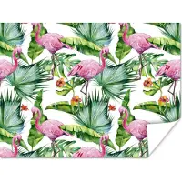 PosterMonkey Poster Bladeren - Flamingo - Bloemen - Jungle - 40x30 cm