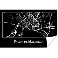 PosterMonkey Poster Plattegrond - Stadskaart - Palma de Mallorca - Kaart - 180x120 cm XXL