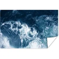 PosterMonkey Poster Water - Golf - Blauw - 90x60 cm