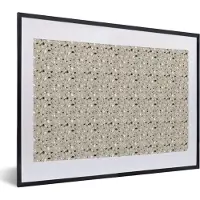 PosterMonkey Fotolijst incl. Poster - Terazzo - Structuur - Patroon - 40x30 cm - Posterlijst