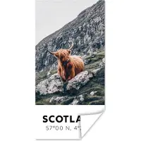 PosterMonkey Poster Schotland - Schotse Hooglander - Bergen - 20x40 cm