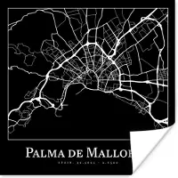 PosterMonkey Poster Plattegrond - Stadskaart - Palma de Mallorca - Kaart - 50x50 cm