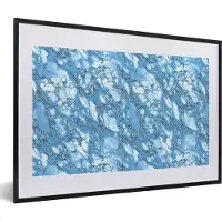 PosterMonkey Fotolijst incl. Poster - Marmer - Glitter - Blauw - 60x40 cm - Posterlijst