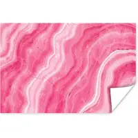 PosterMonkey Poster Agaat geode - Roze - Kristal - Geode - 30x20 cm