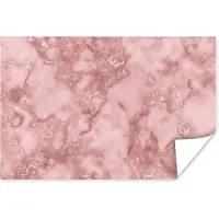 PosterMonkey Poster Rose gold - Glitter - Marmer - Agaat - 90x60 cm