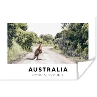 PosterMonkey Poster Kangoeroe - Australië - Dieren - 30x20 cm