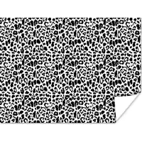 PosterMonkey Poster Dierenprint - Design - Zwart - Wit - 160x120 cm XXL