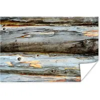 PosterMonkey Poster Rustiek - Hout - Planken - Grijs - 180x120 cm XXL