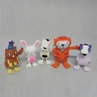 Comansi Speelset Poppy Cat met 5 figuurtjes - (ca. 5,5 cm)