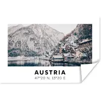 PosterMonkey Poster Oostenrijk - Water - Berg - Alpen - 90x60 cm