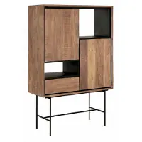 DTP Home Metropole boekenkast teakhout 100x40x150cm