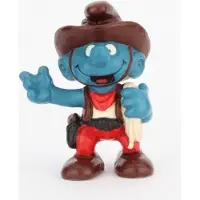 Schleich Cowboy smurf met lasso - De smurfen - - 20122 - 5,5 cm