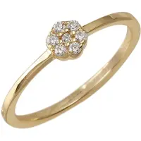 Glanzstücke Ring goud / transparant