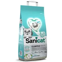 Sanicat Clumping White Cotton Fresh kattenbakvulling 2 x 10 liter