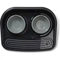 Savic butler voerstation happy planet zwart - 45x36x8 cm - Hondenvoer