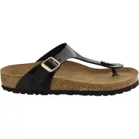 Birkenstock Slipper Birkenstock Gizeh Black Lack BF Regular