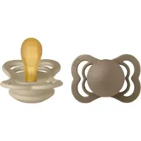 BIBS Supreme+ Fopspenen - Maat 1 - 2-pack - Symmetrisch - Vanill - - 0-6 mnd - Fopspenen