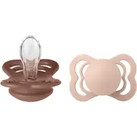 BIBS - Pacifier Supreme 2 PACK - Woodchuck/Blush - Size 1