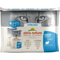 Almo Nature 12x70g Sterilised Kip & Kabeljauw Holistic Kattenvoer