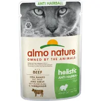 Almo Nature Cat Anti-Hairball Kattenvoer - Maaltijdzakje - Rund