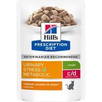 Hill's Pet Nutrition Prescription Diet c/d Multicare Stress + Metabolic Kattenvoer Nat Kip 12 x 85 gr