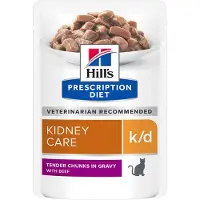 Hill's Pet Nutrition Hill's Prescription Diet Feline k/d Kidney Care with Beef | 12 x 85 g